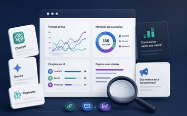 Sua empresa está sendo citada pelas IAs? Como medir tráfego e menções de ChatGPT, Gemini e Perplexity